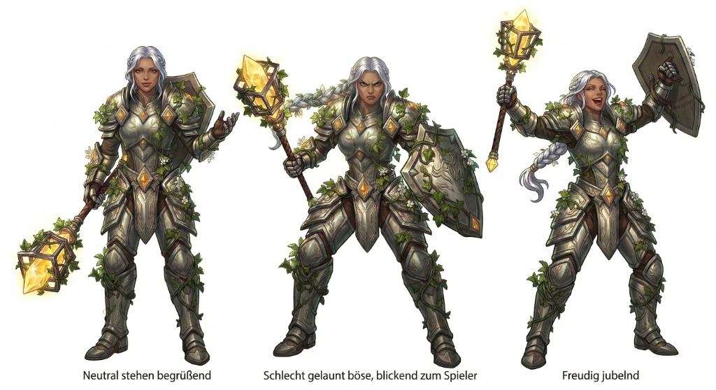 Charakter Posen Konzept